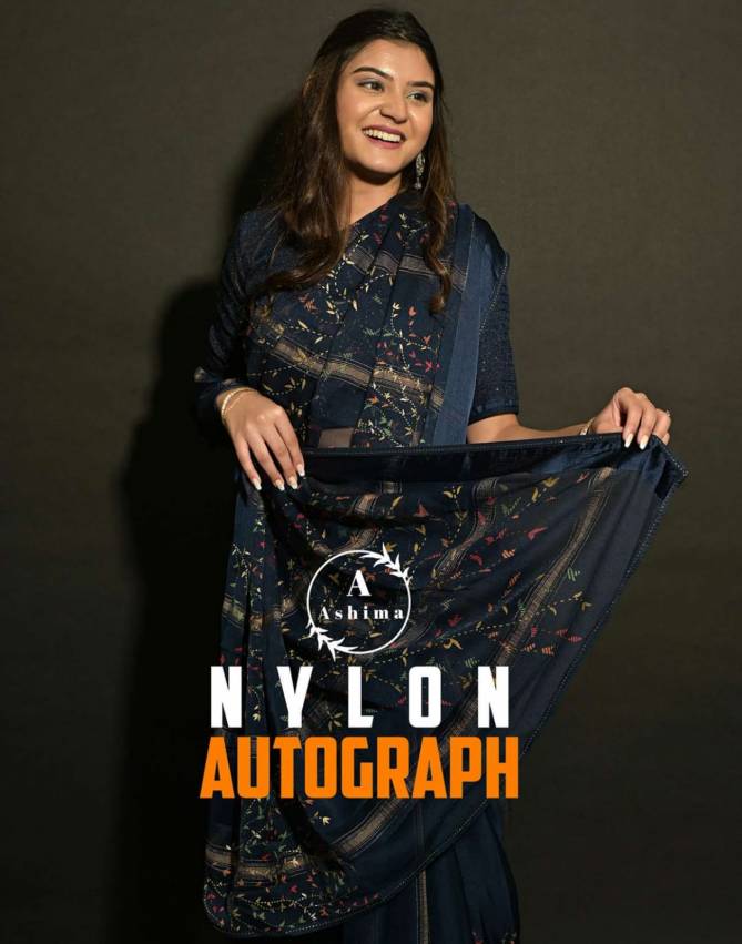 Nylon Autograth By Ashima Party Wear Sarees Catalog